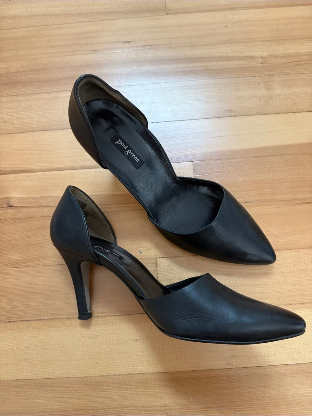 Paul Green Black Pointed Pumps 6 1/2UK (US 9)